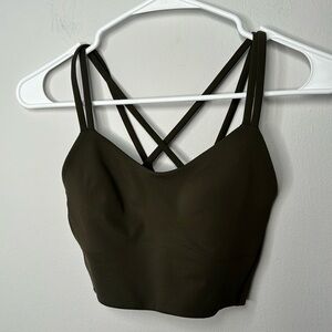 Lululemon Like a Cloud Bra B/C Long Line in dark olive